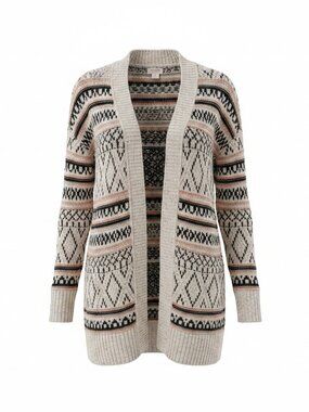 Mossimo Supply Co. Geometric Aztec Knit Cardigan - Large